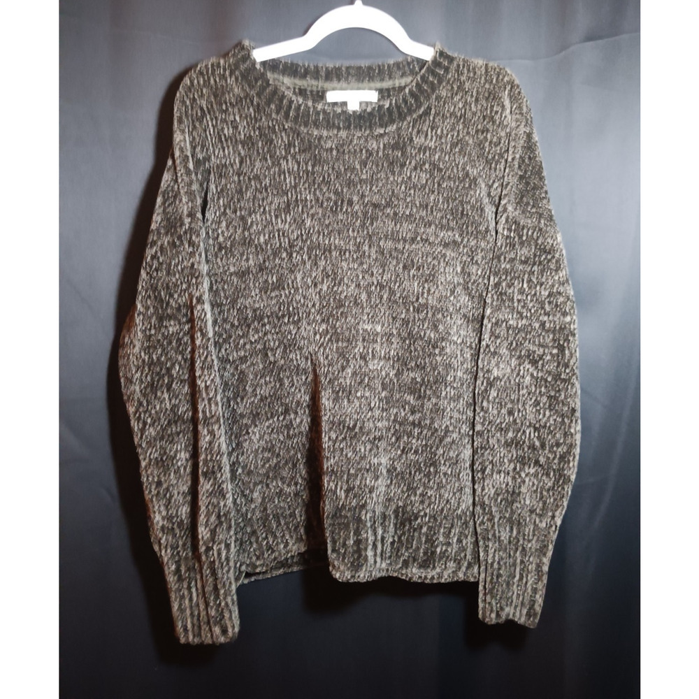 Seven 7 Knit Olive Green Sweater Women’s Size Large Soft Crew Neck Pullover Top